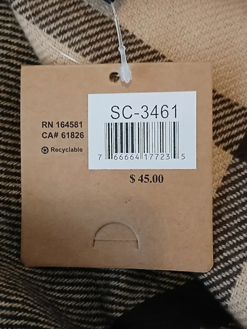 Just Cozy Poncho Scarf - one size - NWT - brown & camel colors
